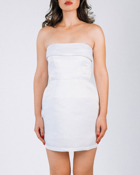 ALEXANDRA DRESS White